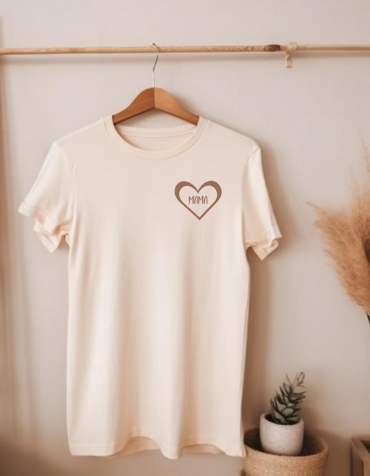 T-Shirt Classic - Herz MAMA Brown