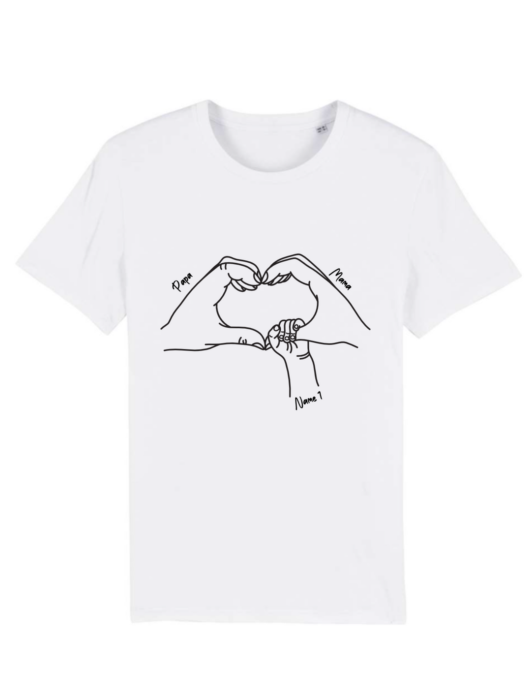T-Shirt Classic - Herz Hände + Namen *personalisierbar*