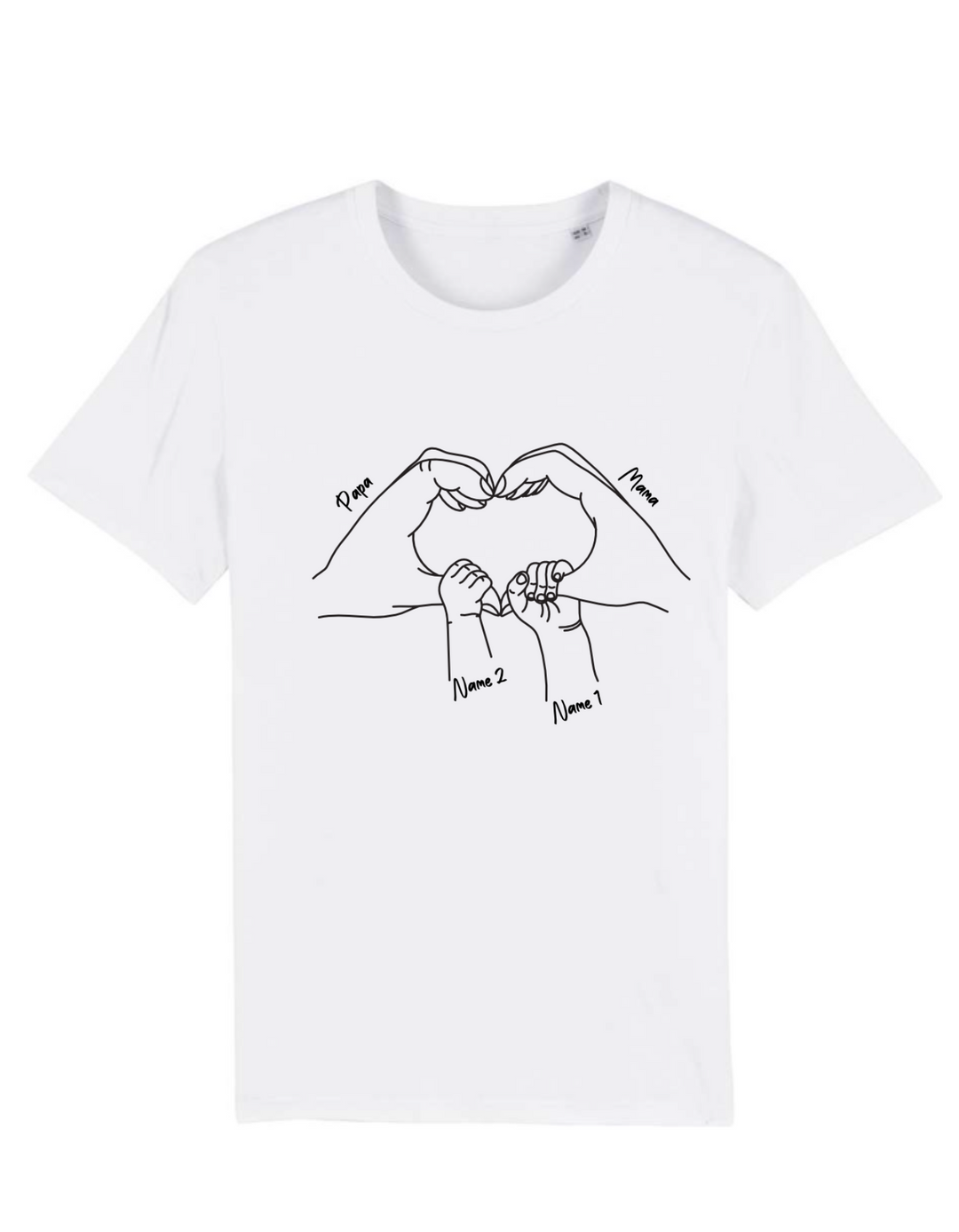 T-Shirt Classic - Herz Hände + Namen *personalisierbar*