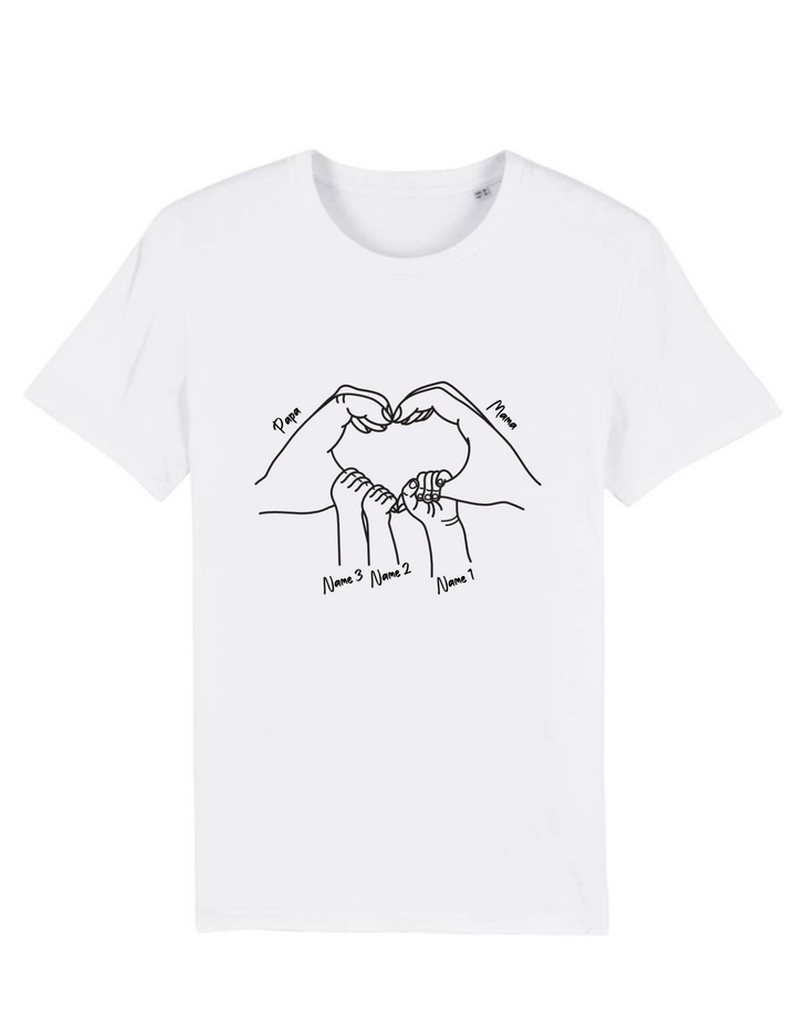T-Shirt Classic - Herz Hände + Namen *personalisierbar*