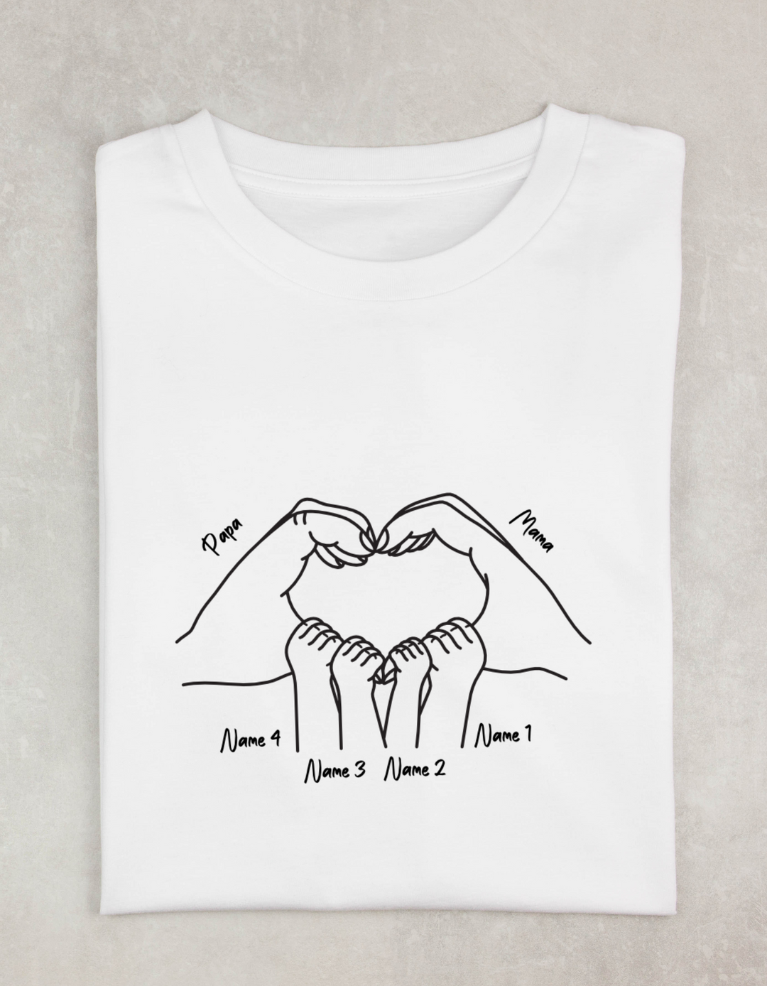 T-Shirt Classic - Herz Hände + Namen *personalisierbar*