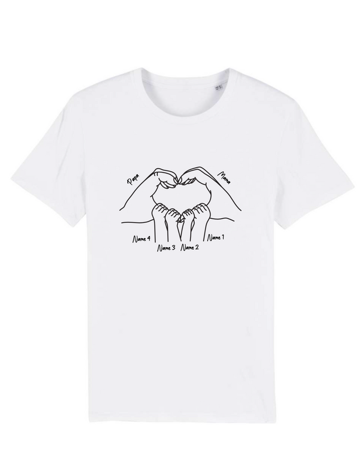 T-Shirt Classic - Herz Hände + Namen *personalisierbar*