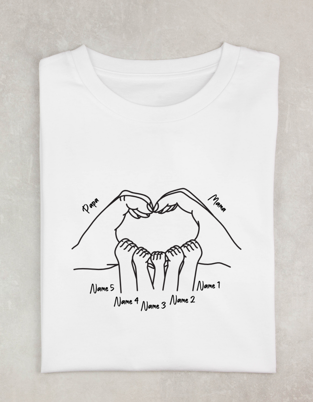 T-Shirt Classic - Herz Hände + Namen *personalisierbar*