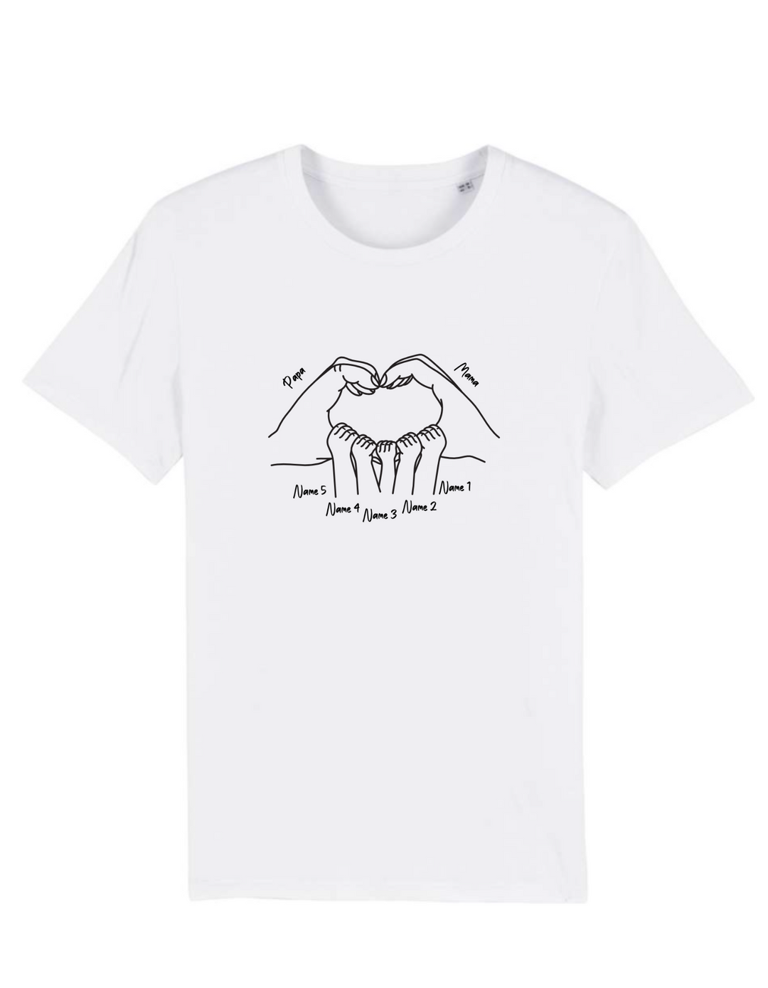 T-Shirt Classic - Herz Hände + Namen *personalisierbar*