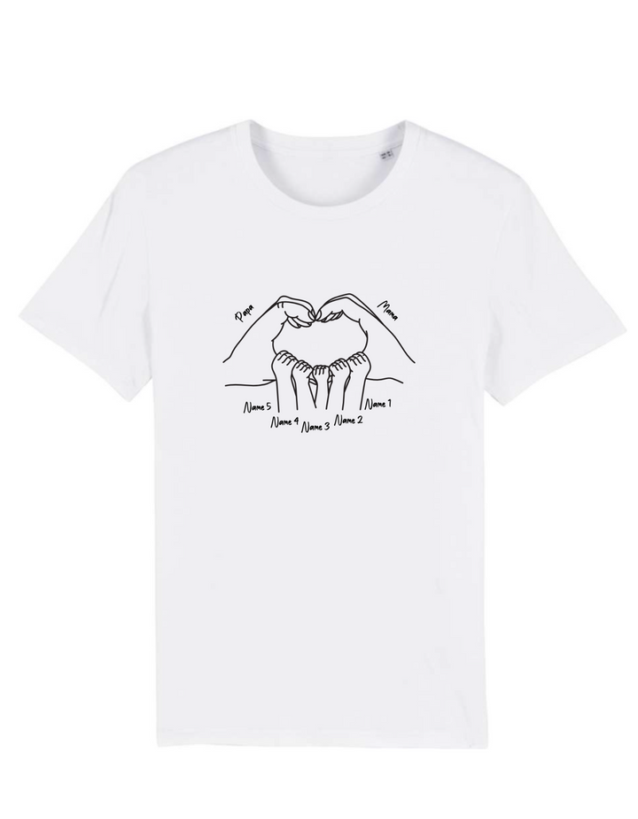 T-Shirt Classic - Herz Hände + Namen *personalisierbar*