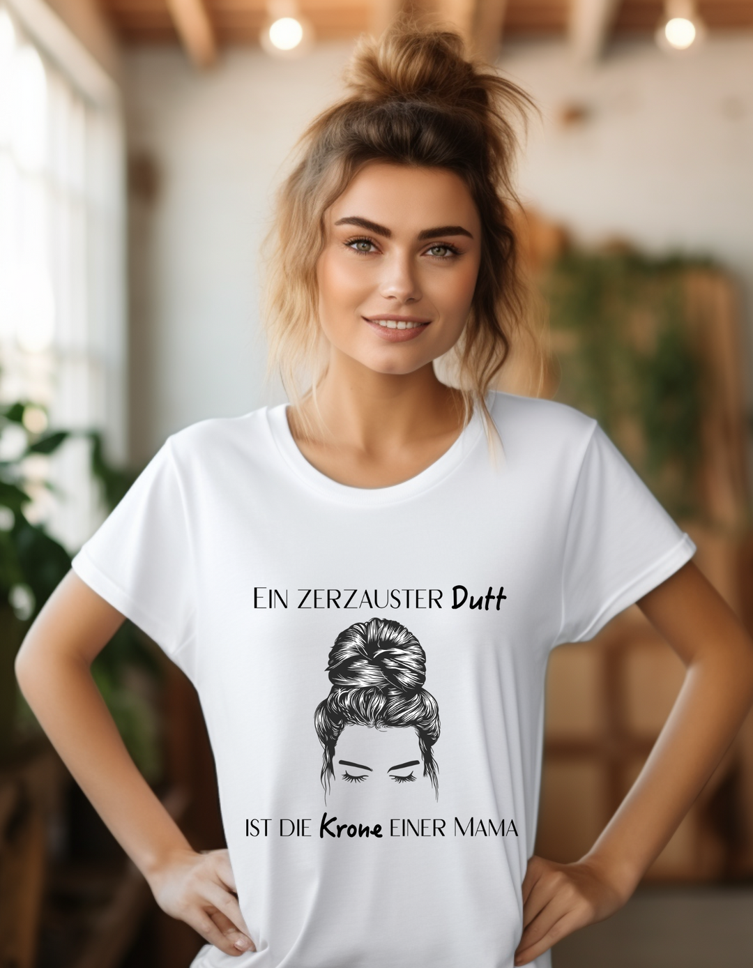 T-Shirt Classic - Ein zerzauster Dutt
