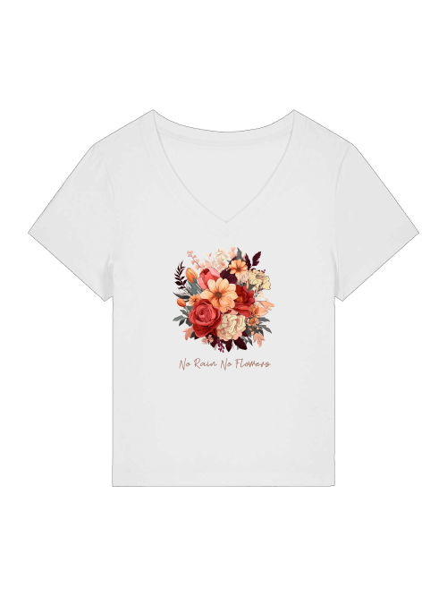 T-Shirt V-Ausschnitt - No Rain