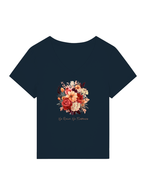 T-Shirt V-Ausschnitt - No Rain