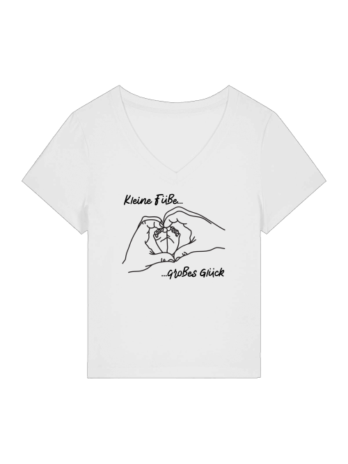 T-Shirt V-Ausschnitt - Kleine Füße